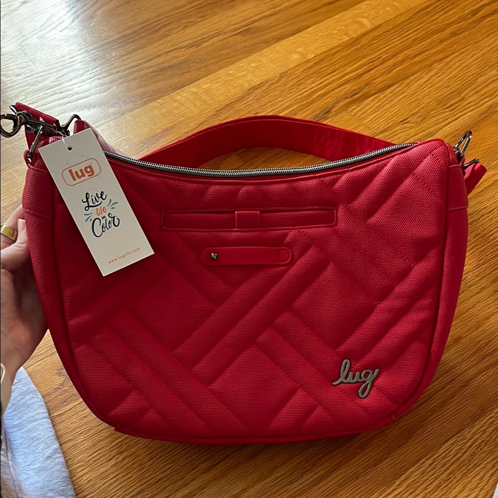 Lug Women's Red Shoulder Bag, Harmony Matte Luxe